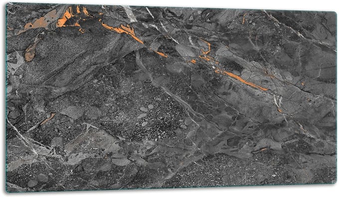 TMK ArtDeko - Snijplank - Glas - 52x30 cm - Marmer Zwart