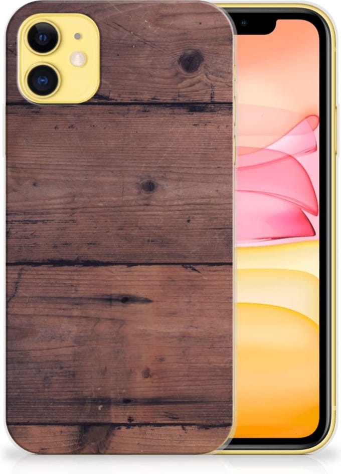 Apple iPhone 11 Bumper Hoesje Old Wood