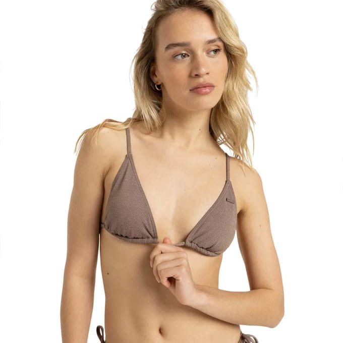 Roxy Lasca Tiki Tri Bikinitop Bruin M Vrouw