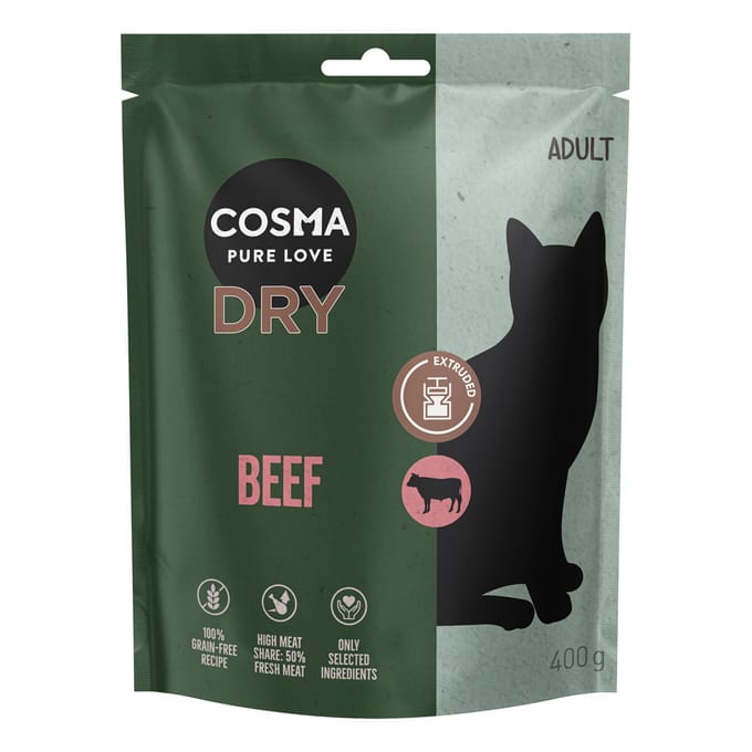 400g Cosma Extruded Droogvoer Rund Katten Droogvoer