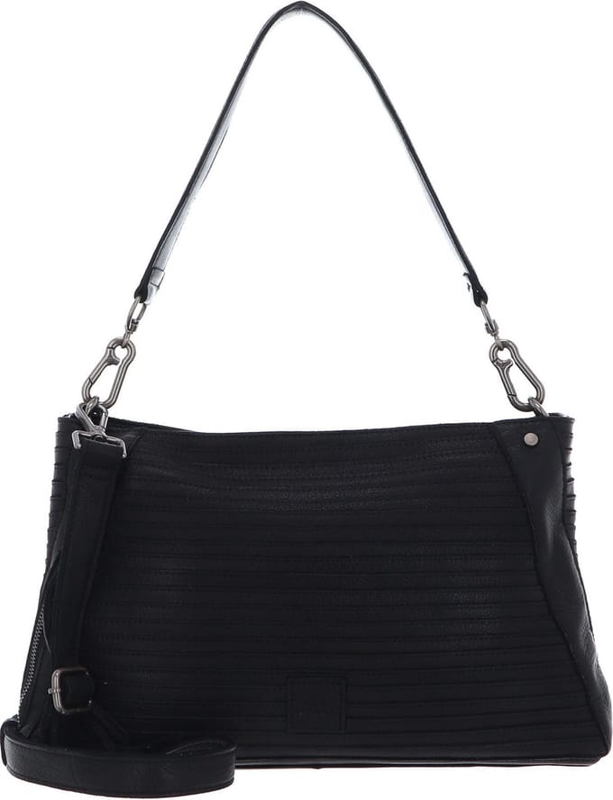 FREDsBRUDER Leren Schoudertas Good Mood Shoulderbag Black Zwart