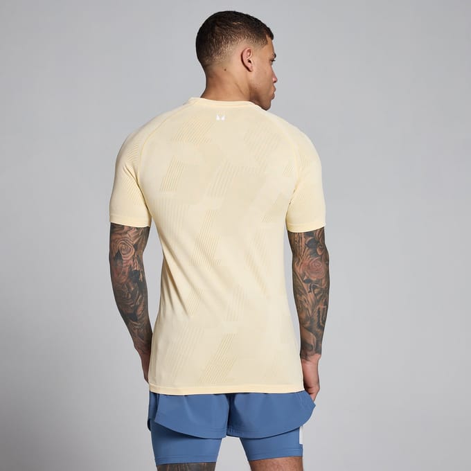 MP Tempo Pillar Graphic Naadloos T-shirt voor Heren - Butter - M