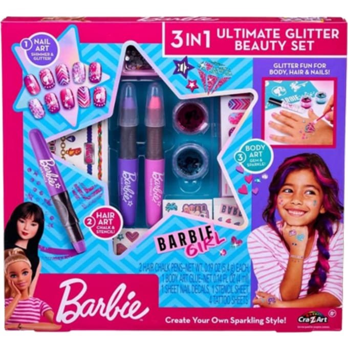 Barbie 3-in-1 Ultiem Glitter Beauty Set