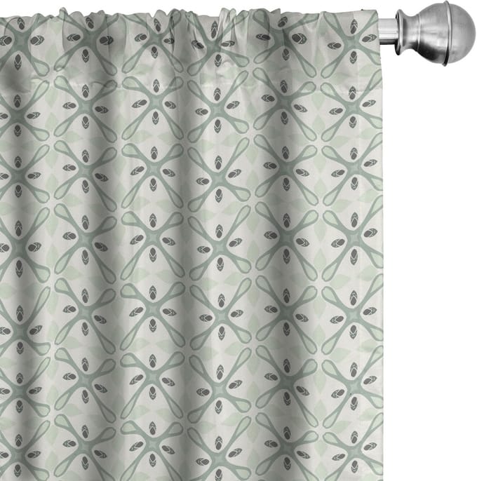 ABAKUHAUS Abstracte gordijnen – 2x75x245 cm – Microvezel – Reseda Groen