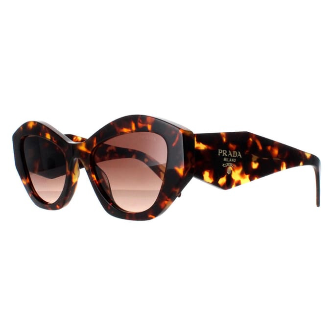 Prada Rechthoek Vrouwen Honing Havana Bruin Gradiënt PR07YS