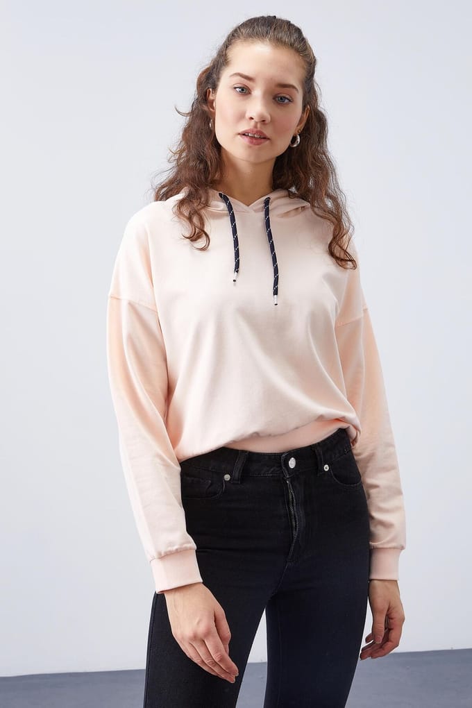 Ontspannen Hooded Sweatshirt met Strikdetail