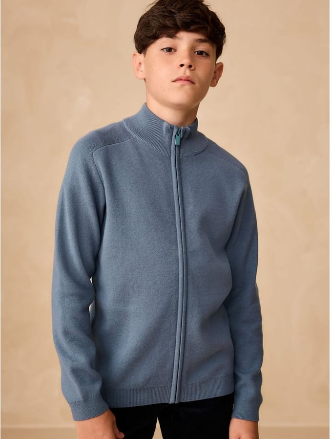 Next - Jongens - Gebreid vest met rits - Blauw