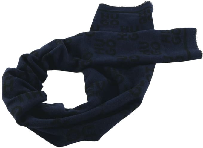 HUGO sjaal Martyn Scarf Navy donkerblauw