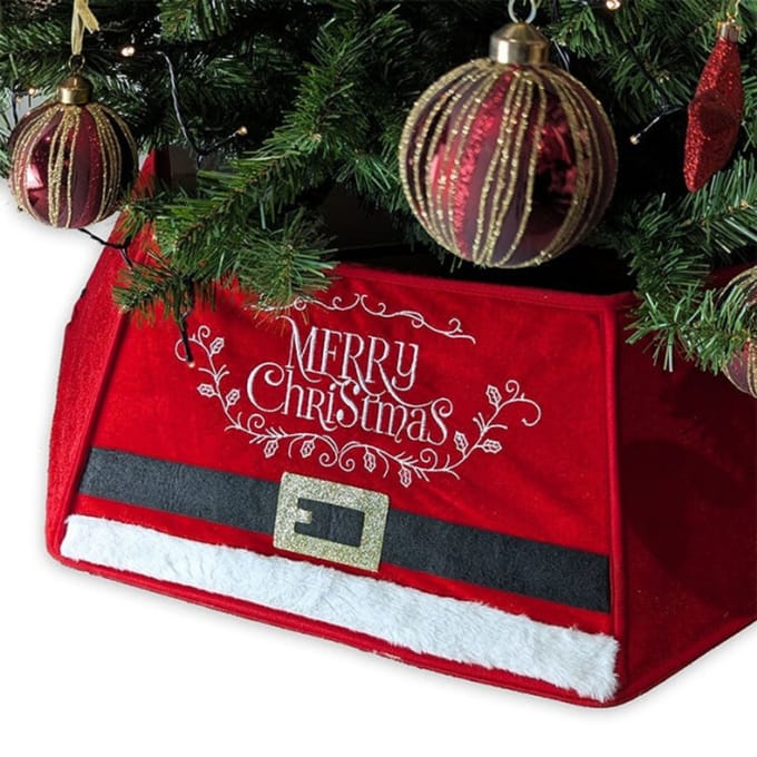 Unique Living - Kerstboomrok Merry Xmas - 40x25cm - Multikleur