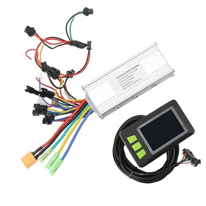 48V 60V 500W Elektrische Fiets Fiets Scooter Borstelloze DC Motor Controller 930 LCD Display Set gray