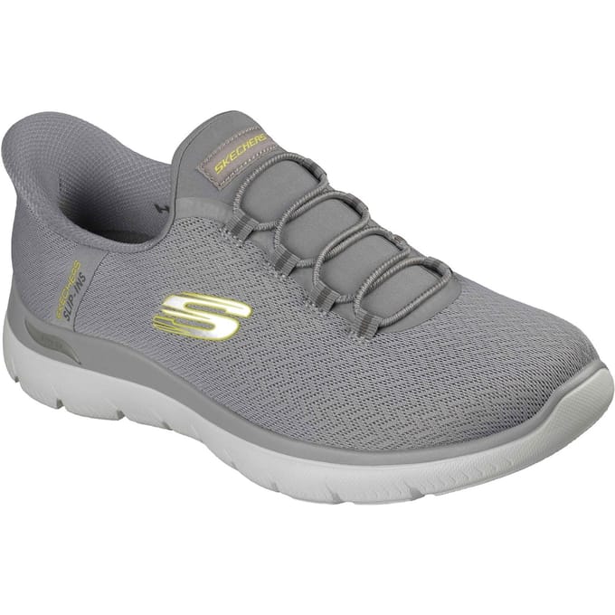 Skechers Arch Fit Summits Kynor Polyester Heren Sneakers Grijs/Limoen