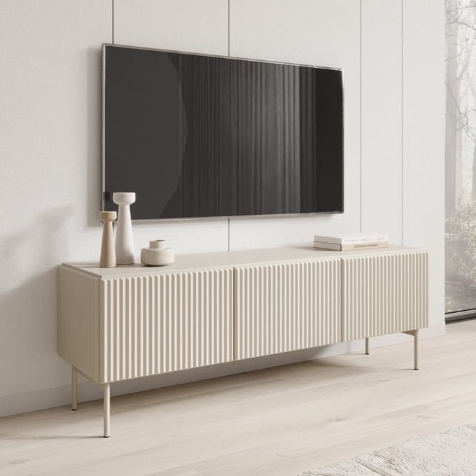 Meubella - Marajo - TV-Meubel - Beige - 147 cm