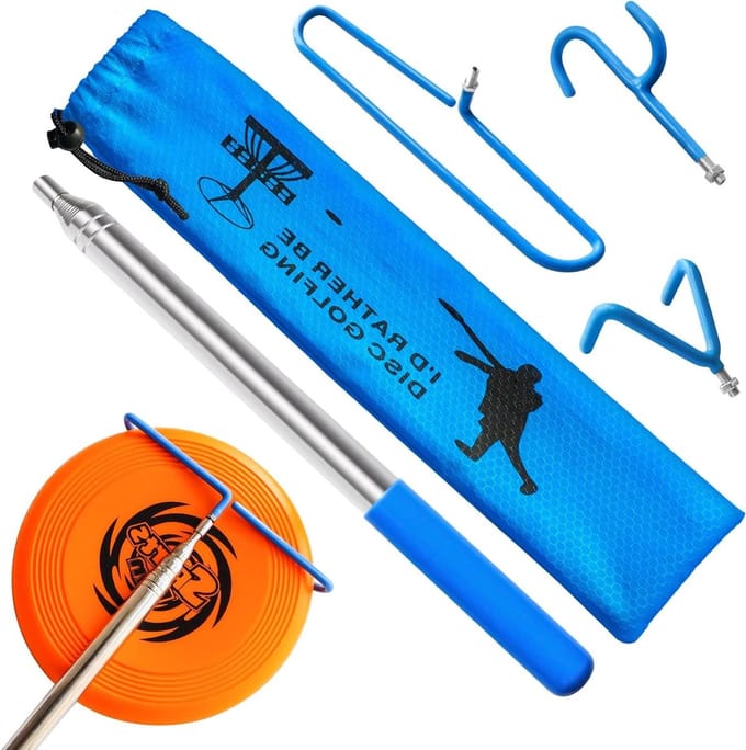 Disc Golf Retriever Pole, Disc Retriever Telescoping Pole met haak, breidt uit tot 16 voet, Disc Golf Stick Disc Golf Grabber, Disc Golf Gripper Pole, Disc Golf Apparatuur Disc Golf Accessoires (16 FT)