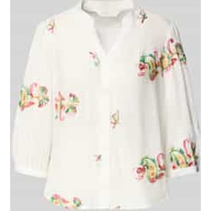 Blouse met geborduurde bloemen- en paisleyprint
