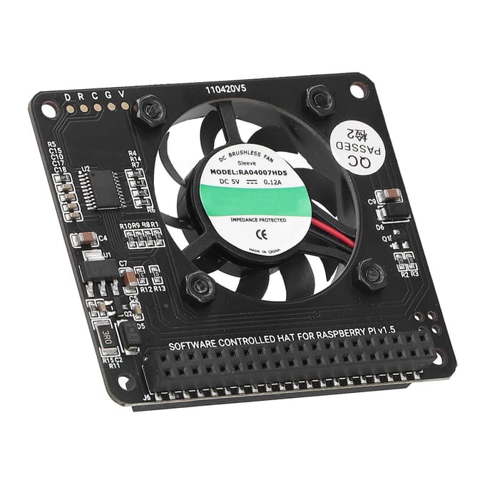 Koelventilator Module met Aan/Uit Schakelaar Verstelbare Snelheid voor Raspberry Pi 4B 3B+ 3B