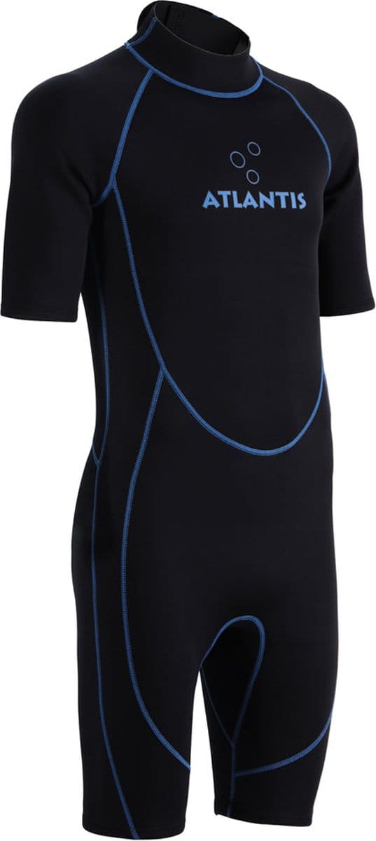 Atlantis Adventure Wetsuit - Shorty - 2mm - Heren - Zwart/Blauw - S