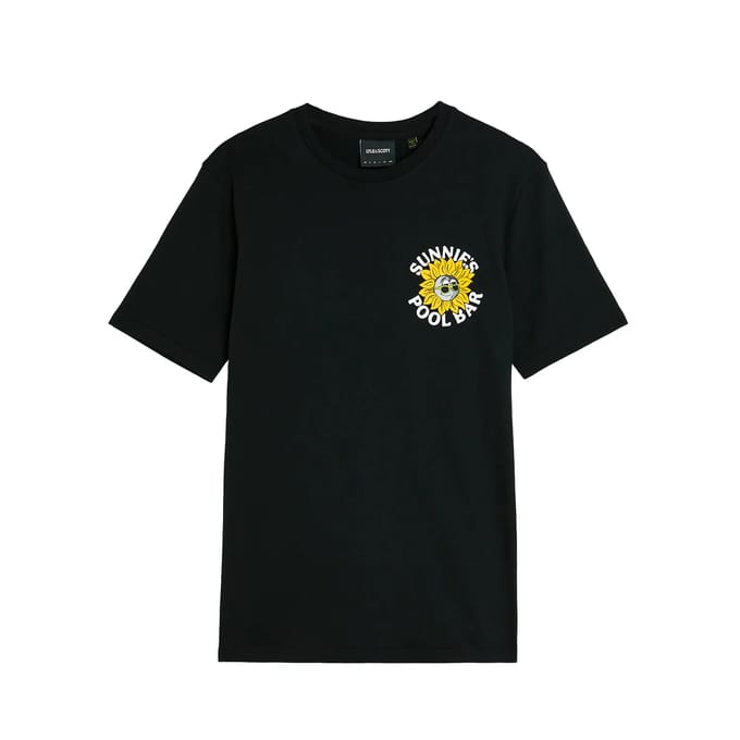 Lyle & Scott Sunnies pool bar graphic t-shirt - jet black