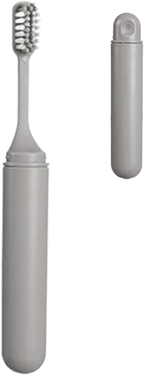 Reis Tandenborstel - Compacte Borstel - Hygiënisch Reizen - Afneembare Kop - 18 cm - Wit