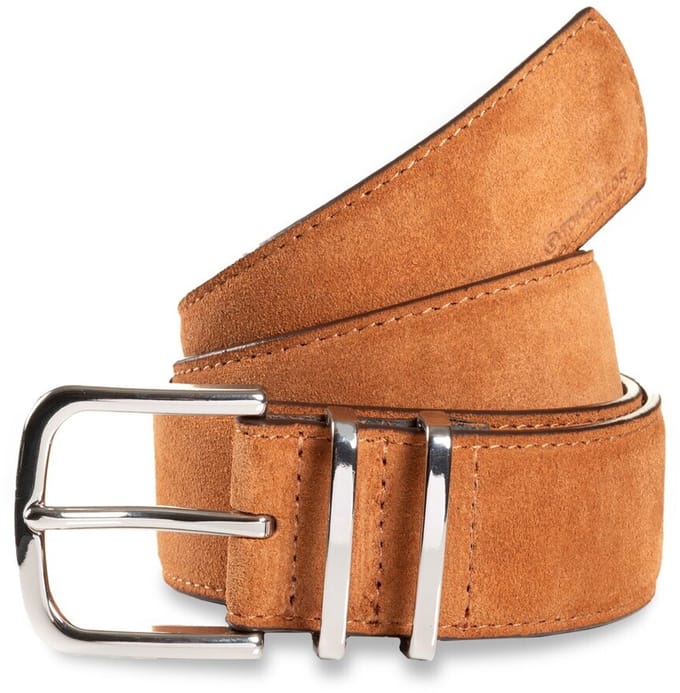 Tom Tailor - TTMILLIE leren riem met afgeronde gesp - Maat 105 - cognac uni