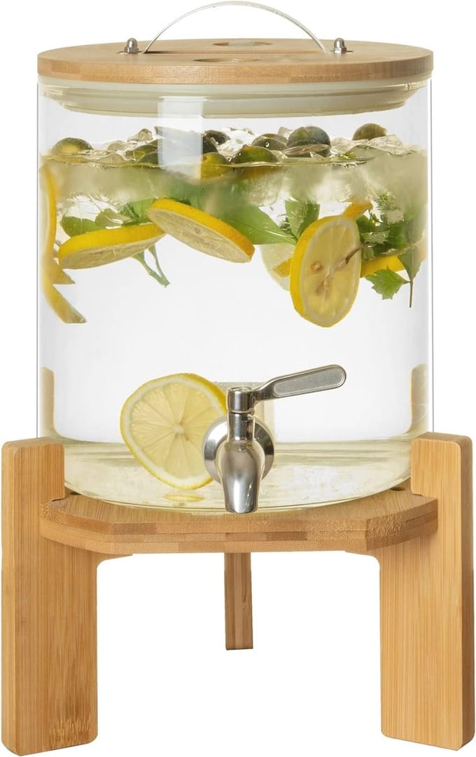 Glazen Drankdispenser met Standaard - Ideaal voor Feesten en Barbecues