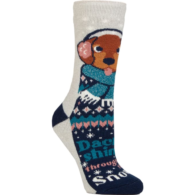 Dames Lite Thermische Kerst Novelty Patroon Sokken