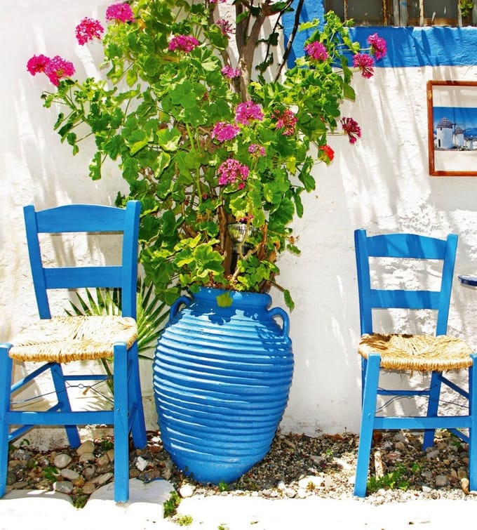 Fotobehang - Traditional Greece 225x250cm - Vliesbehang
