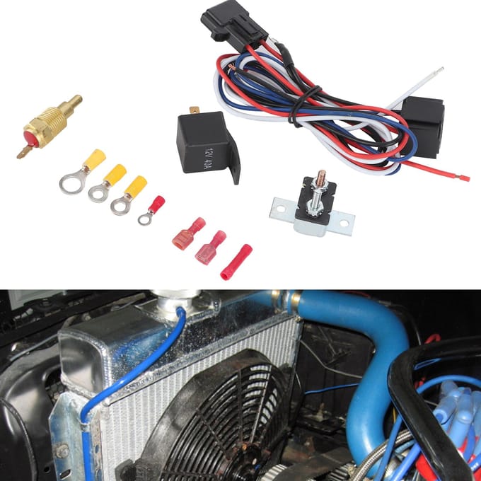 Radiator Koelventilator Relais Kit Thermostaat Temperatuurschakelaar Auto Montage Accessoire