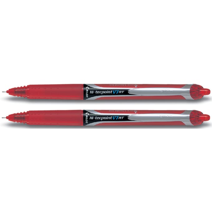 Pilot Roller Hi-Tecpoint V5 en V7 Retractable V7 schrijfbreedte 035 mm rood