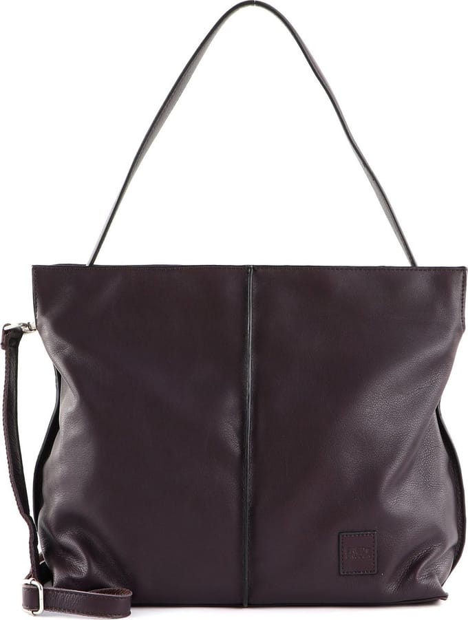 FREDsBRUDER Leren Schoudertas FB Hobo Dark Maroon Donkerbruin