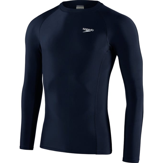 Speedo  - Maat XXL - Long Sleeve Rash Top Heren - Marine / Wit