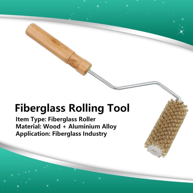 Aluminiumlegering Glasvezel Roller Glasvezel Industrie Rolgereedschap Borstel Accessoires beige