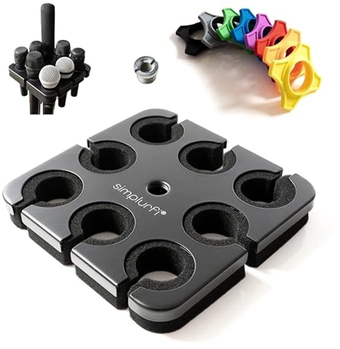 Multi-microfoon houder voor tot 8 microfoons - Ideaal voor podium, studio en karaoke