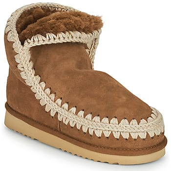 Mou Eskimo 18 Glitter Logo Laarzen - Suède - Dames - Cognac - Maat 36