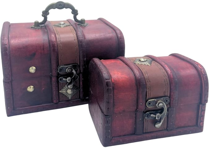 Treasure Chest - Set of 2 - Natural