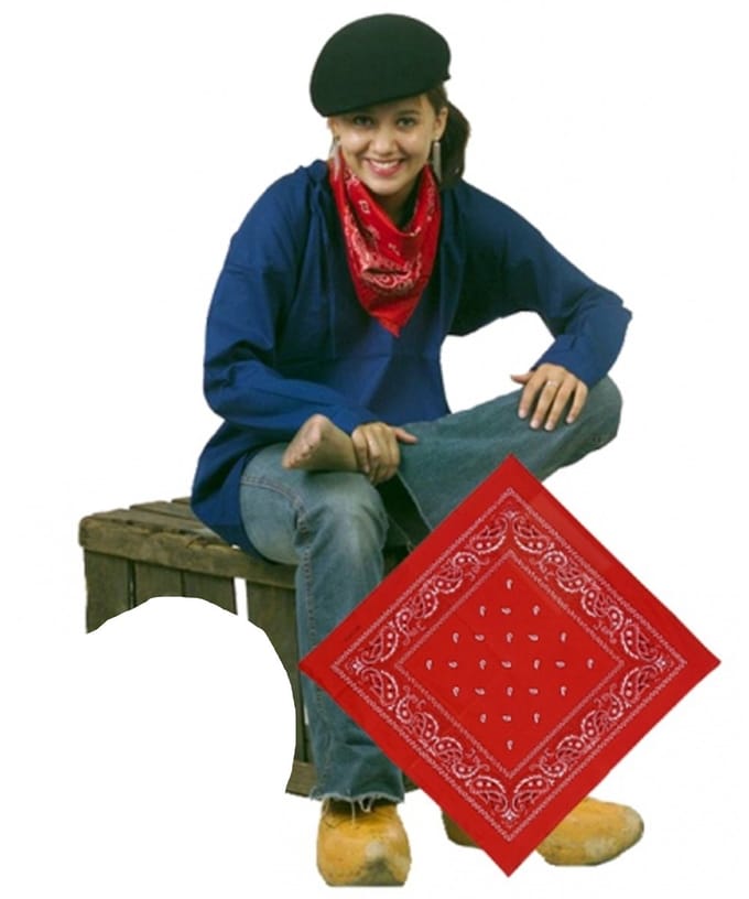 Boeren bandana zakdoek Rood