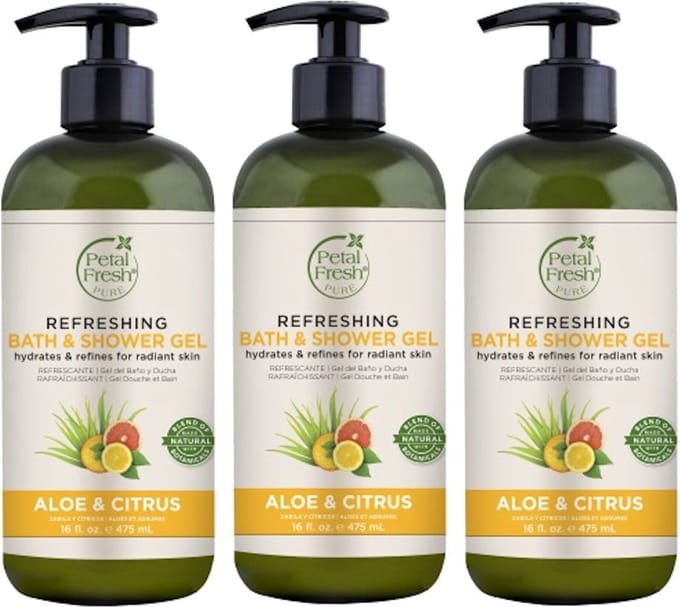 PETAL FRESH - Bath & Shower Gel Aloe & Citrus - 3 Pak