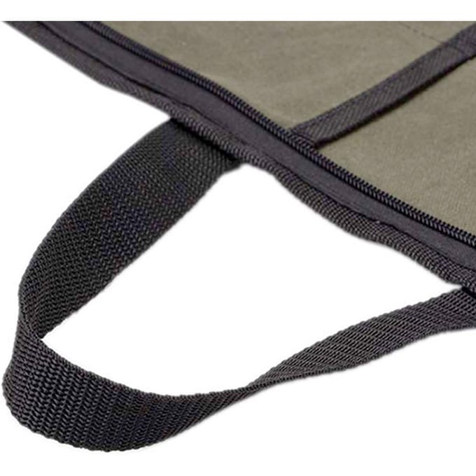 Messenetui(4 Sleuven), Canvas Koksmes Rollas met Handvatten, Draagbare Waterdichte Messentas Messenkoker legergroene kleur