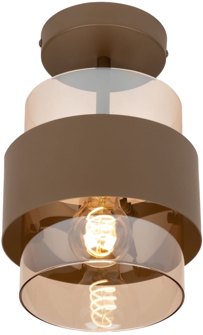 Lumidora Plafondlamp 75520 - Plafonniere - EIXAMPLE - E27 - Bruin - Metaal - ⌀ 18 cm