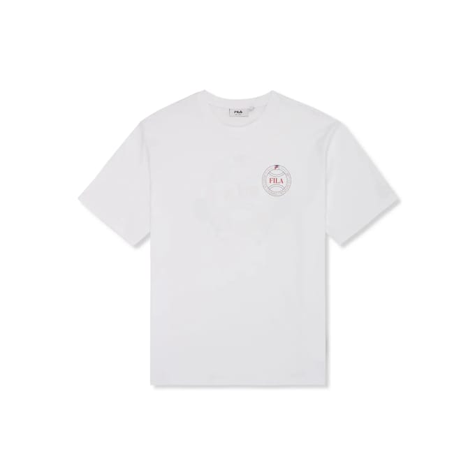 Fila T-shirt Heren - Wit - Katoen - Maat XL