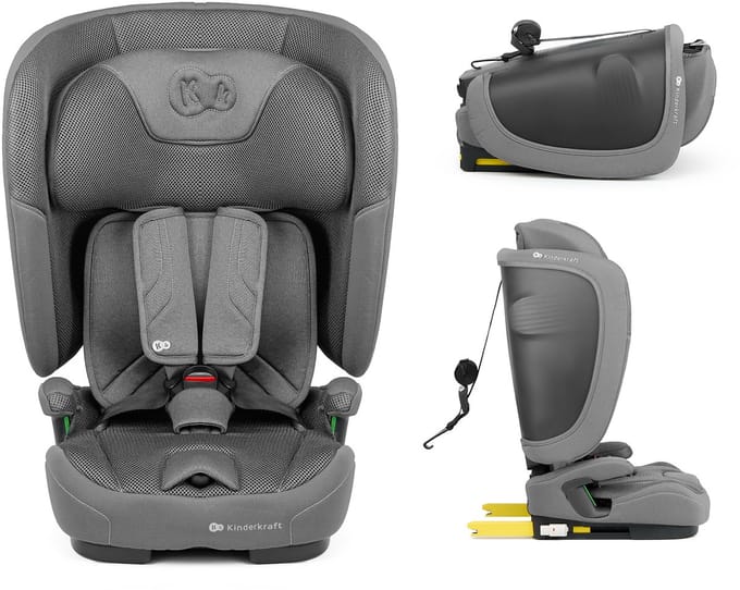 Kinderkraft FIX2GO i-Size Autostoel – 76-150 cm – Groep 2/3 – Vanaf 15 maanden – Grijs