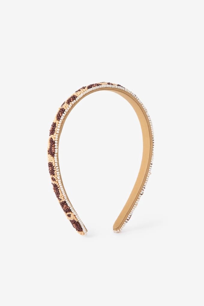 Sissy-Boy - Bruine leopard kralen haarband
