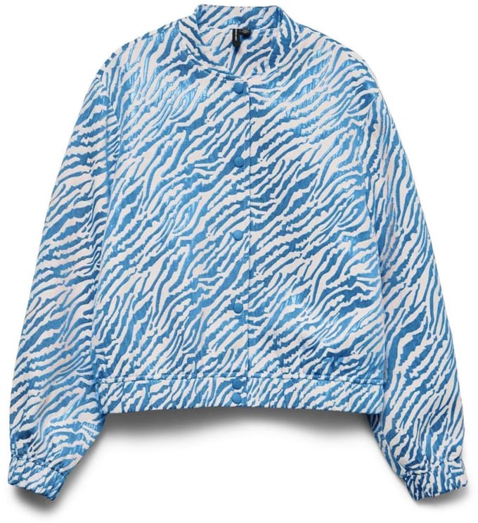 Vero Moda Blazer Vmzitta Ls Jaquard Bomber Lx Exp 10347715 Dresden Blue/jacqard Dames Maat - M