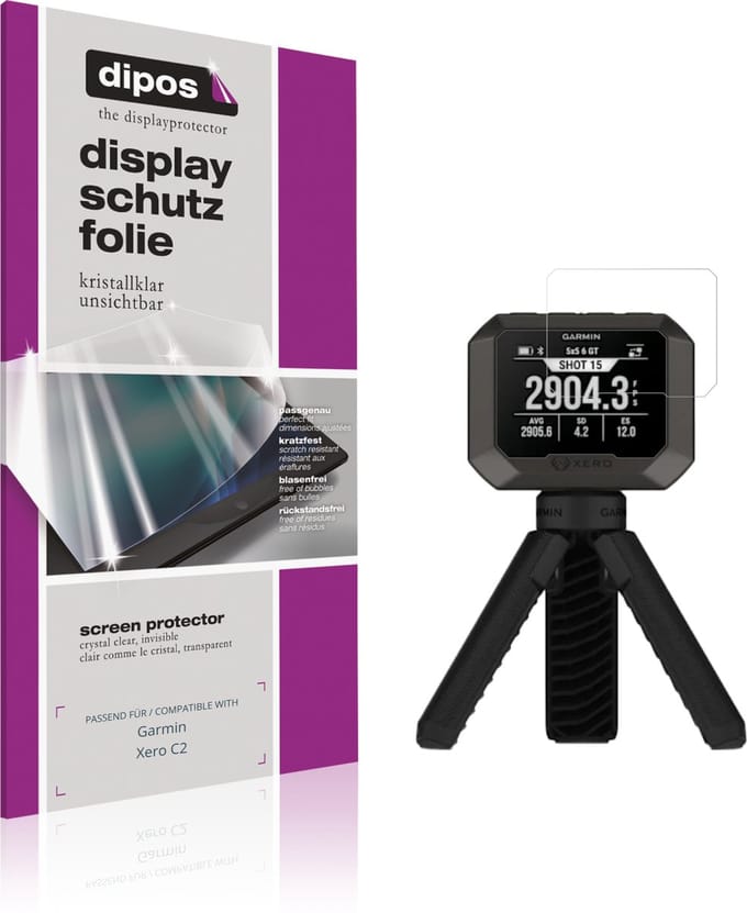 dipos – 4x Beschermfolie geschikt voor Garmin Xero C2 | Krasbestendige & heldere Screenprotector Ultra-Thin