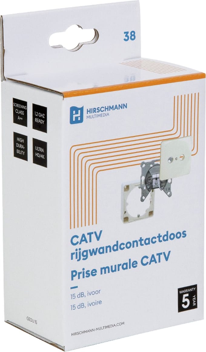 Hirschmann GEDU15 CAI rijgdoos 15 dB