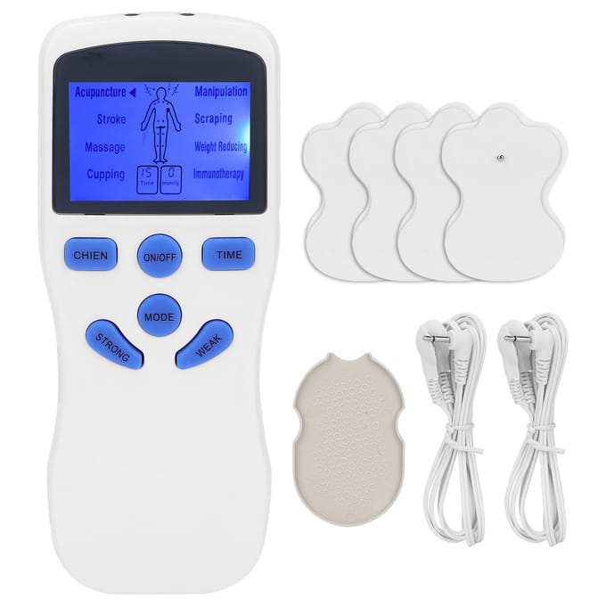 Machine Stimulateur Musculaire Électrique Multifonctionnelle Équipement Professionnel de Massage par Acupuncture Prise US 100‑240V blue