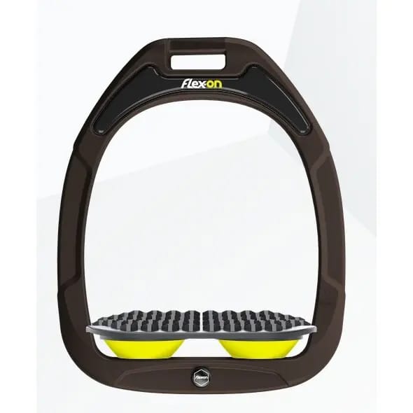 Endurance stijgbeugels Bruin/grijs/geel Flex-On Green Composite