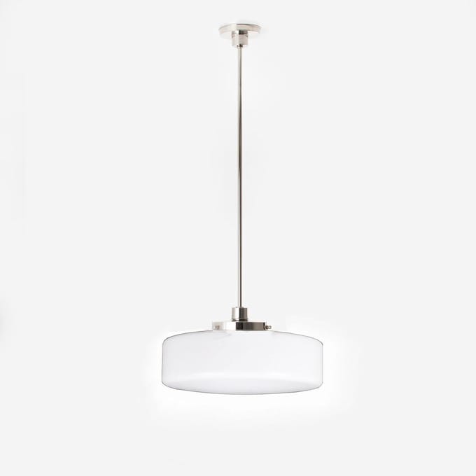 Hanglamp Low Cilinder Ø 30 20's Nikkel - Art Deco Trade