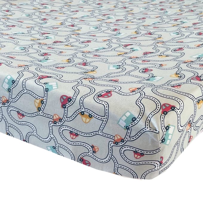 BINK Bedding Hoeslaken Traffic Grey Juniorbed 70 x 150 cm