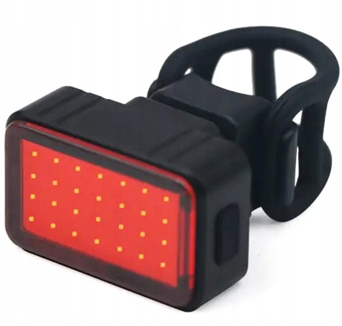 FHU PASOŃ Serie - Fietsachterlicht - LED - USB oplaadbaar - Zwart
