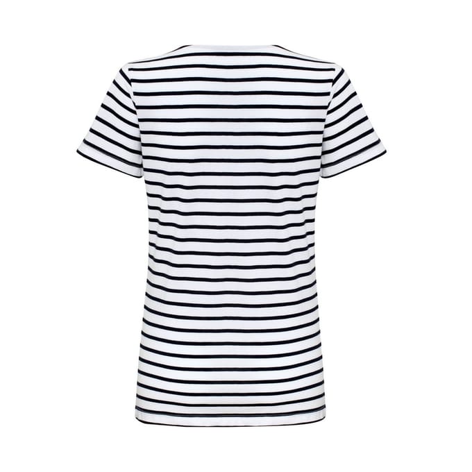 Asquith & Fox Dames/dames Mariniere Kustshirt met korte mouwen (Wit/Zwaar)